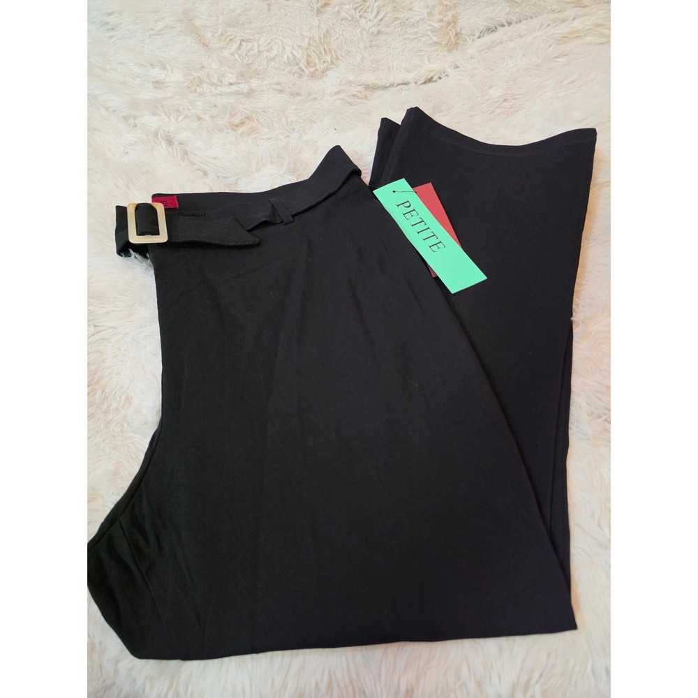 NWT Love Scarlett Black Belted Dress Pants Slacks Size PXL Petite XL